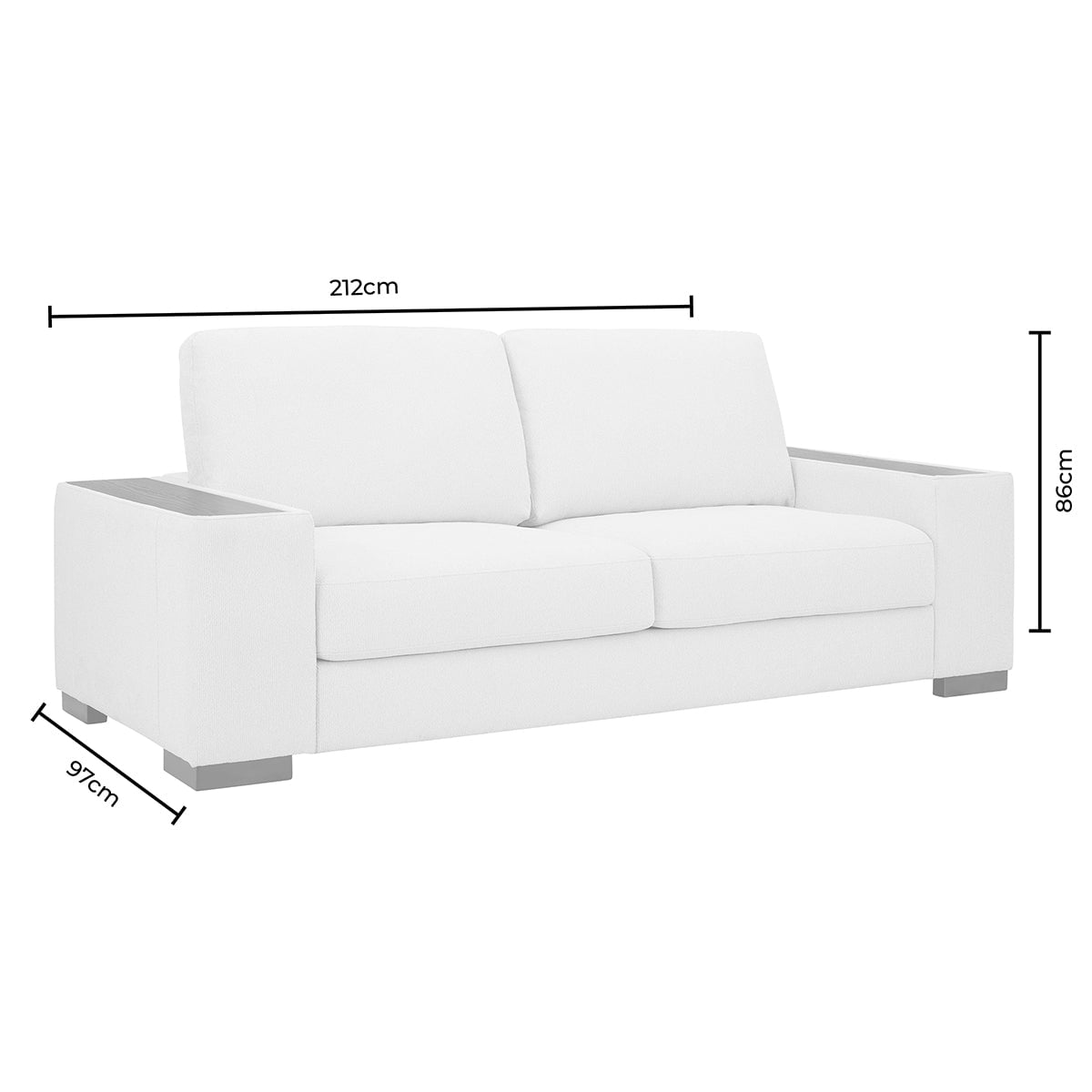 Lyon 3 Seater Sofa - Speckled Sand Boucle - DUSK