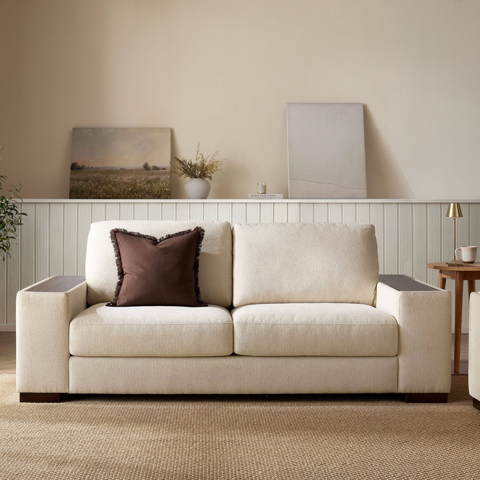 Lyon 3 Seater Sofa - Speckled Sand Boucle - DUSK