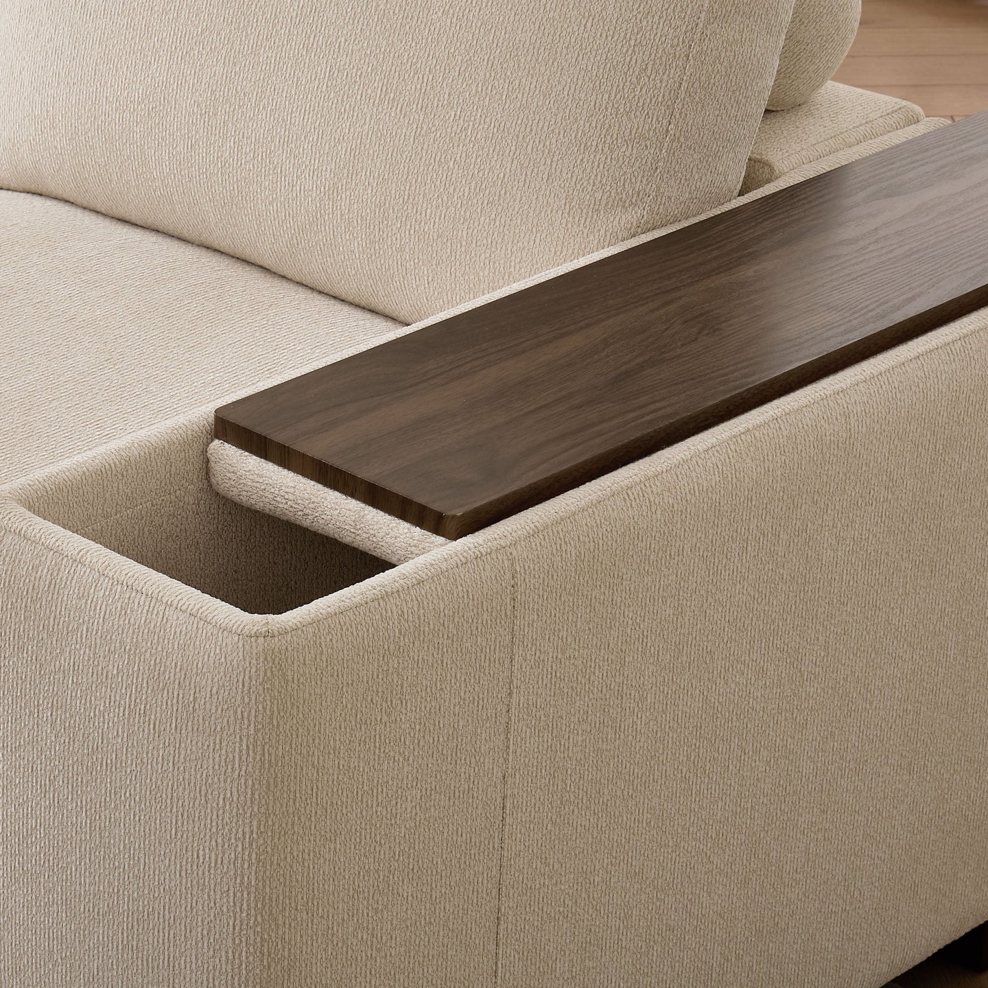 Lyon 3 Seater Sofa - Speckled Sand Boucle - DUSK