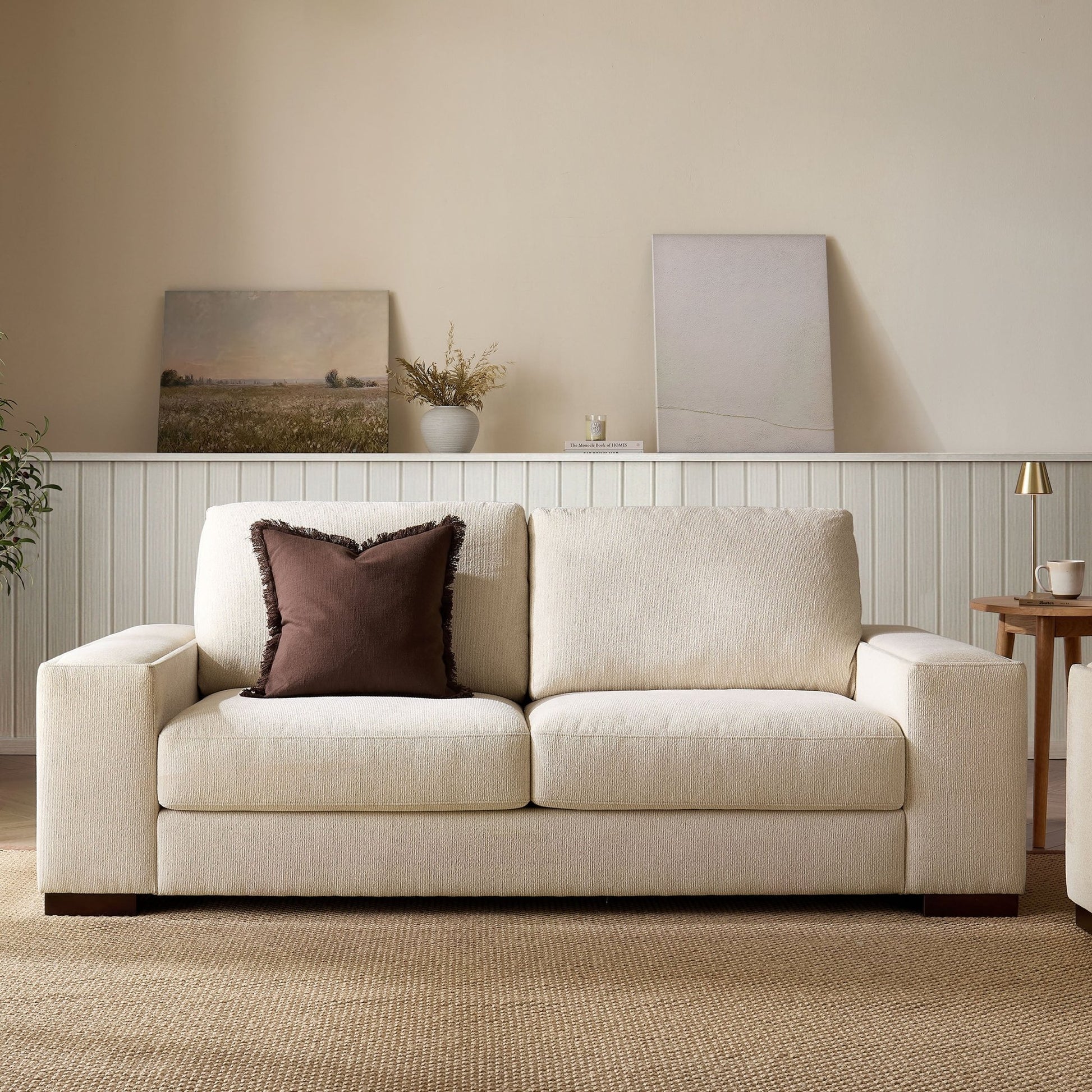 Lyon 3 Seater Sofa - Speckled Sand Boucle - DUSK
