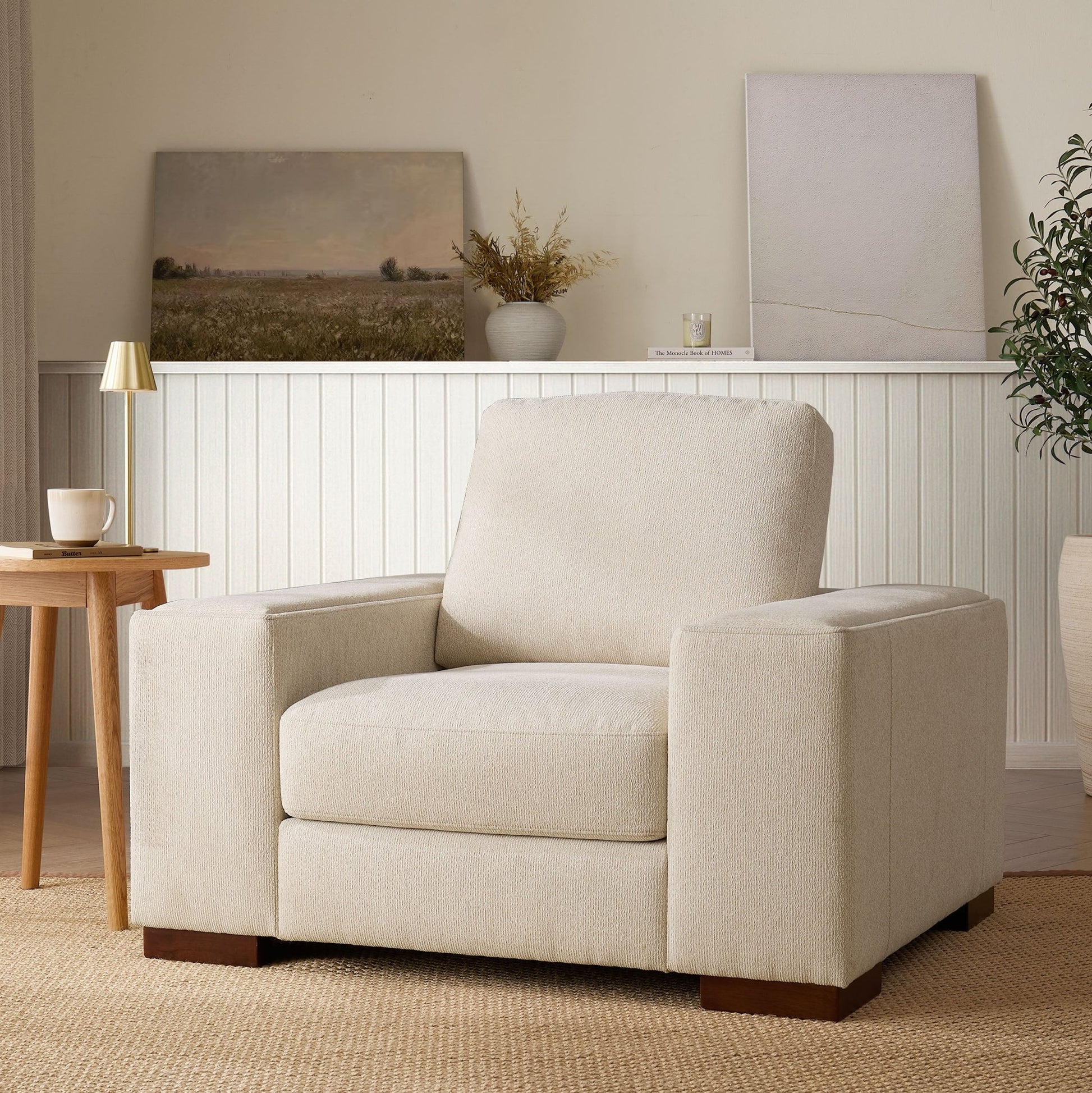 Lyon Armchair - Speckled Sand Boucle - DUSK