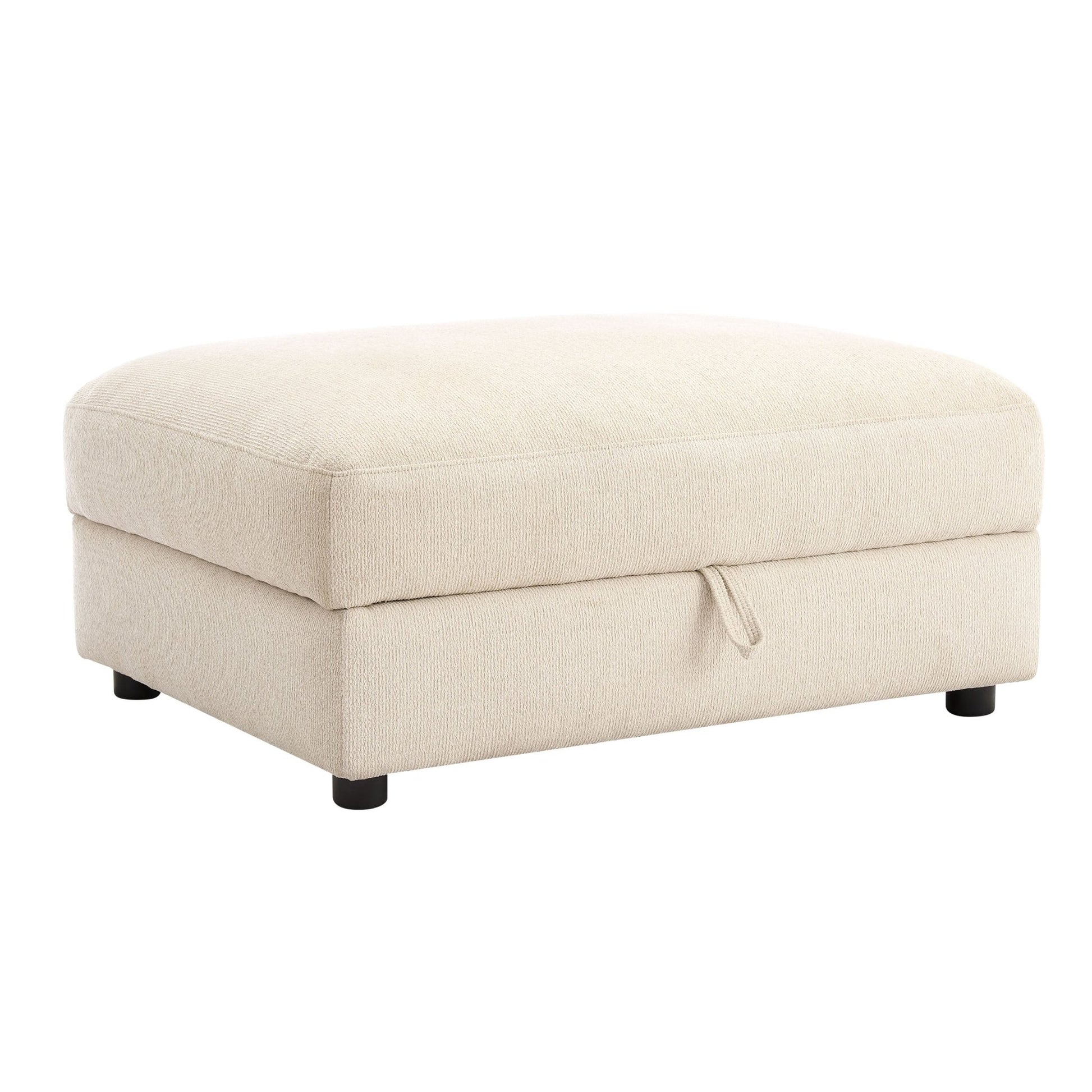 Lyon Pouffe - Speckled Sand Boucle - DUSK