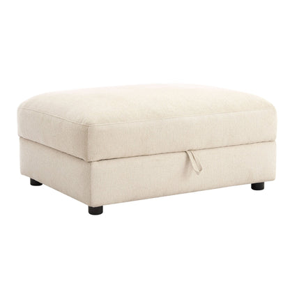 Lyon Pouffe - Speckled Sand Boucle - DUSK