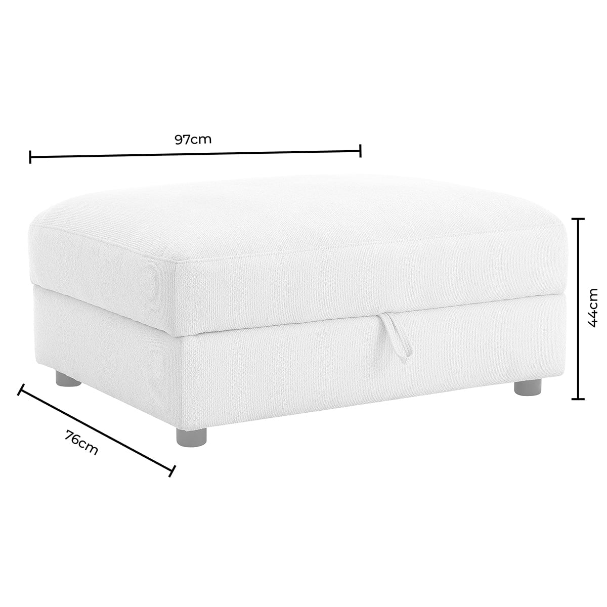 Lyon Pouffe - Speckled Sand Boucle - DUSK