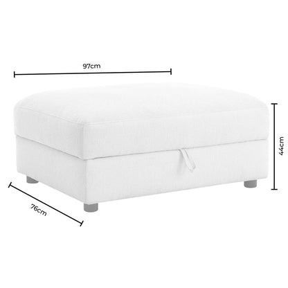 Lyon Pouffe - Speckled Sand Boucle - DUSK