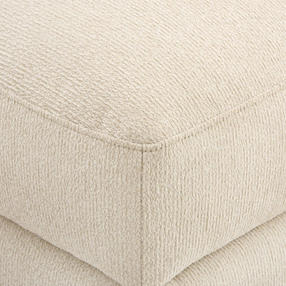 Lyon Pouffe - Speckled Sand Boucle - DUSK