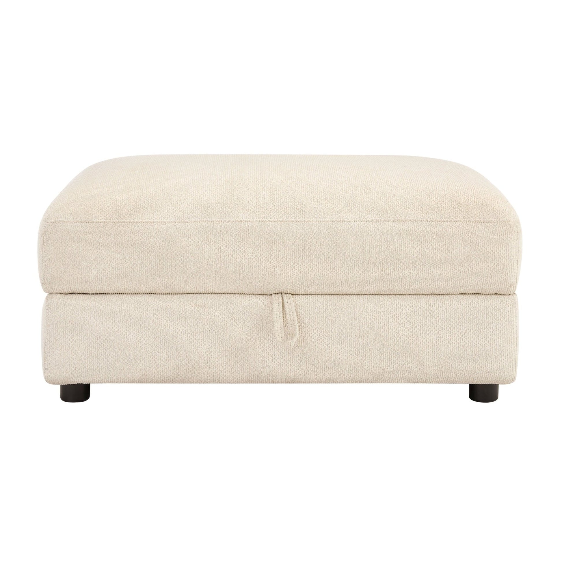 Lyon Pouffe - Speckled Sand Boucle - DUSK