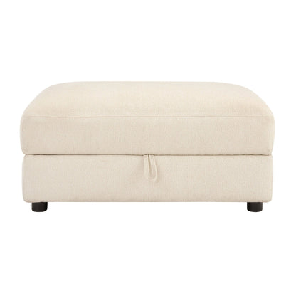 Lyon Pouffe - Speckled Sand Boucle - DUSK