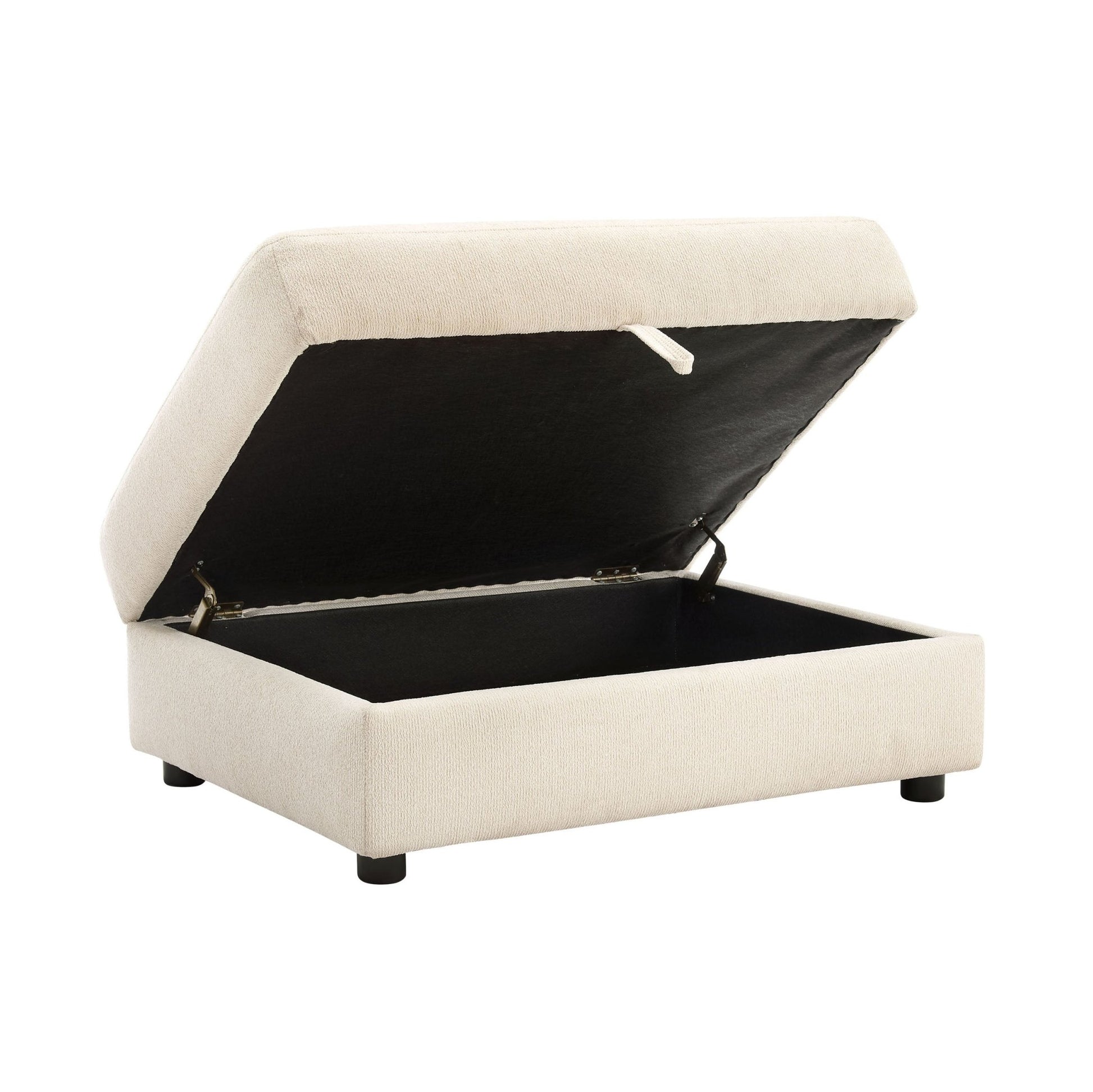 Lyon Pouffe - Speckled Sand Boucle - DUSK