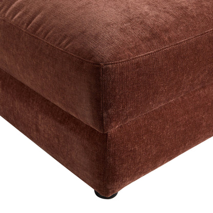 Lyon Storage Pouffe - Chenille Dark Rust - DUSK