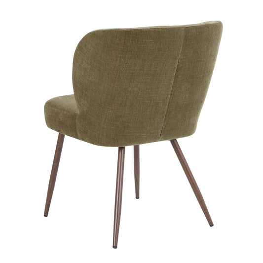 Mabel Set of 2 Dining Chairs - Chenille Olive - DUSK