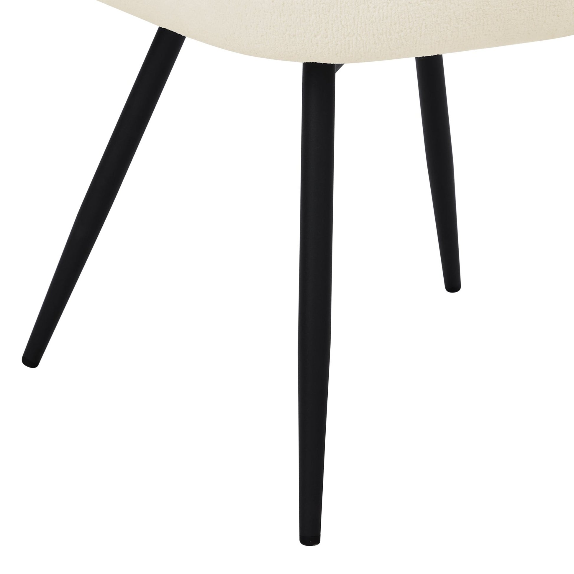 Mabel Set of 2 Dining Chairs - Linen Look - Teddy White - DUSK