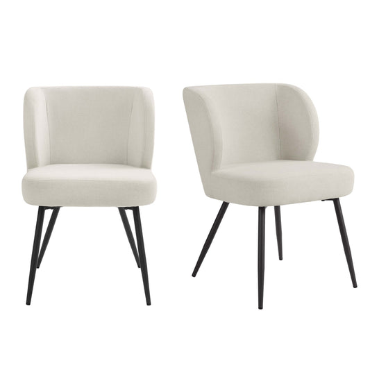 Mabel Set of 2 Dining Chairs - Linen Natural - DUSK