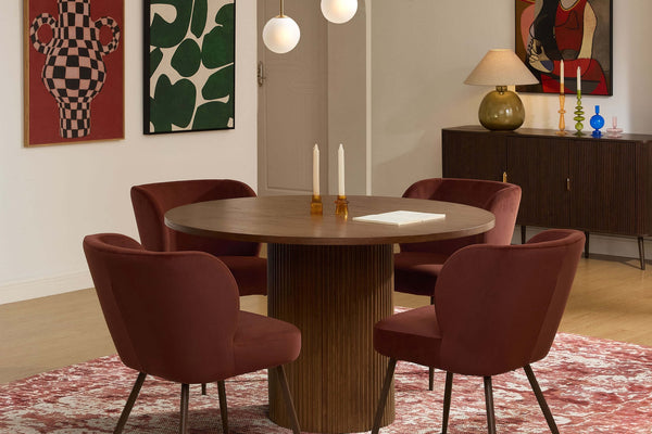 Mabel Set of 2 Dining Chairs - Terracotta - DUSK