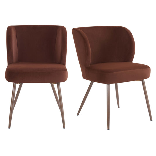 Mabel Set of 2 Dining Chairs - Terracotta - DUSK