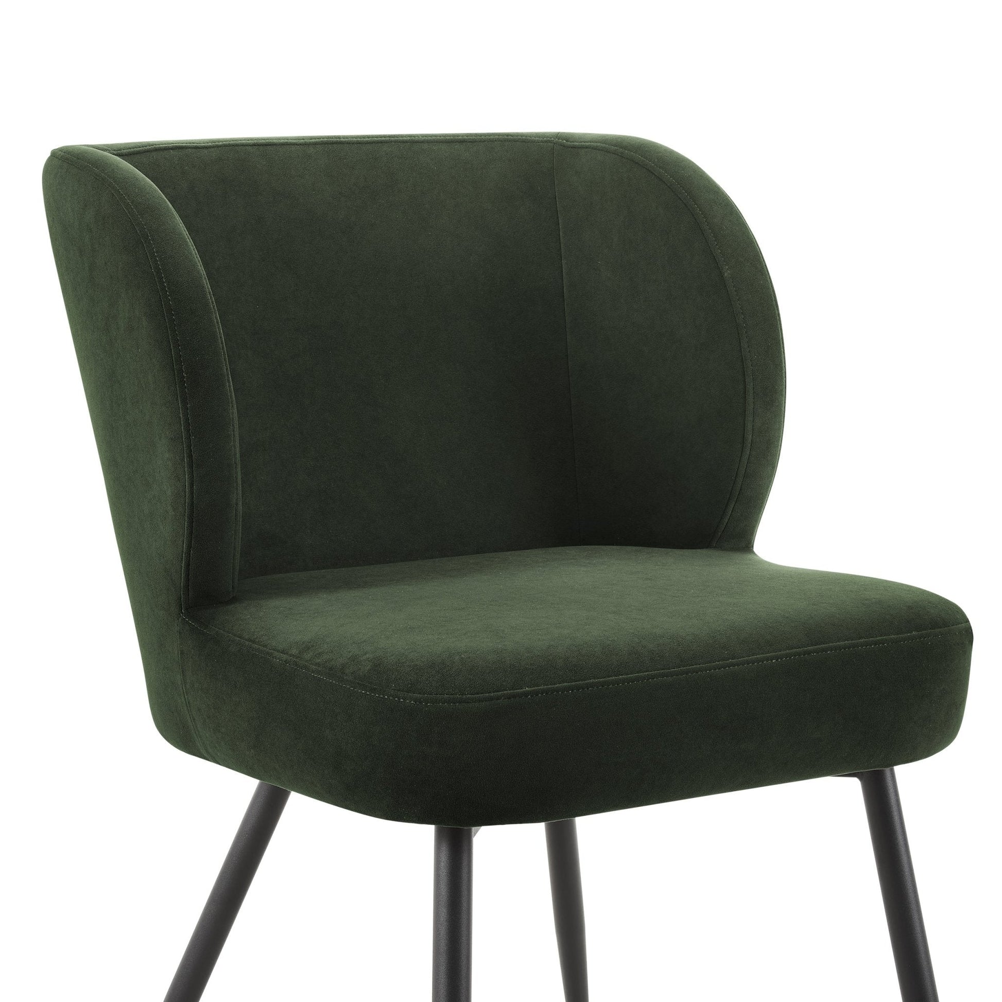 Mabel Set of 2 Dining Chairs - Velvet - Dark Olive - DUSK