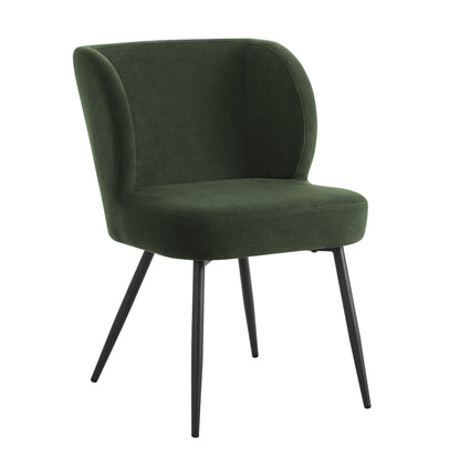 Mabel Set of 2 Dining Chairs - Velvet - Dark Olive - DUSK