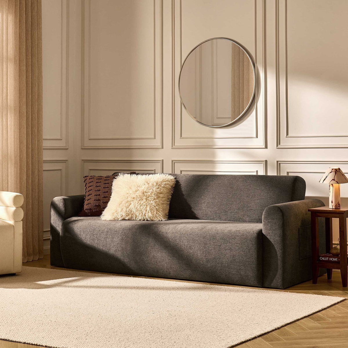Madera Sofa Bed - Chenille Ash Grey - DUSK