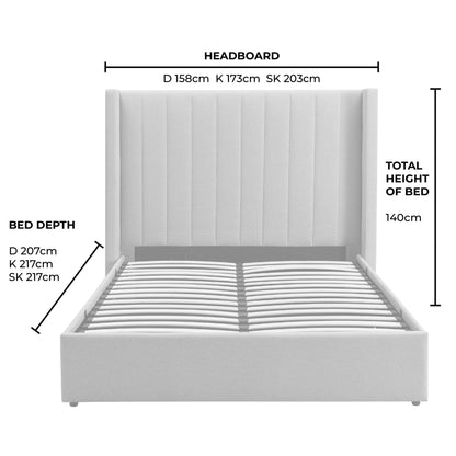 Madison Ottoman Storage Bed - Oatmeal - DUSK
