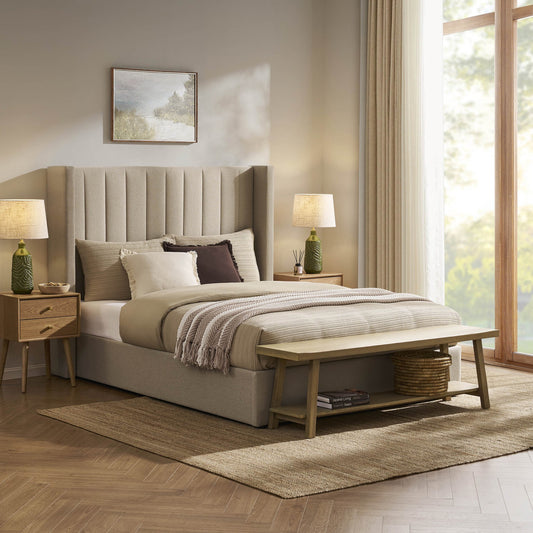 Madison Ottoman Storage Bed - Oatmeal - DUSK
