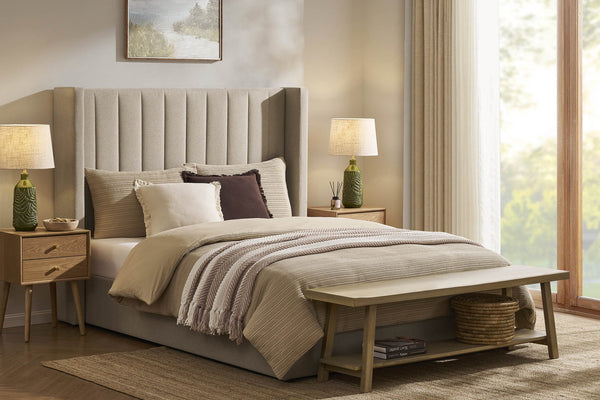 Madison Ottoman Storage Bed - Oatmeal - DUSK