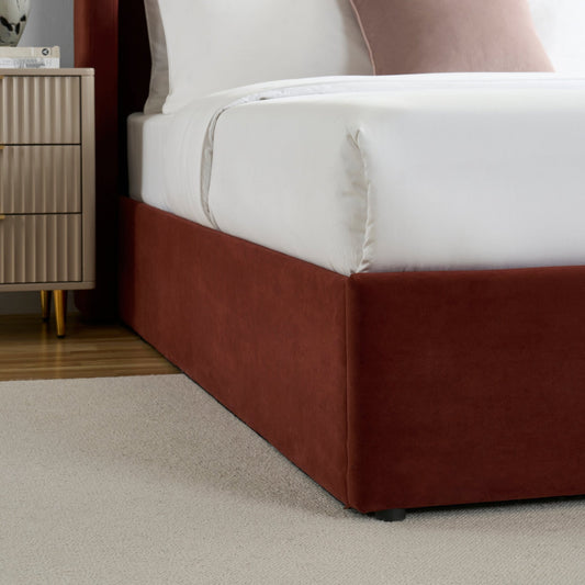 Madison Ottoman Storage Bed - Rust - DUSK