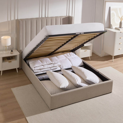 Madison Ottoman Storage Bed - Stone Grey - DUSK