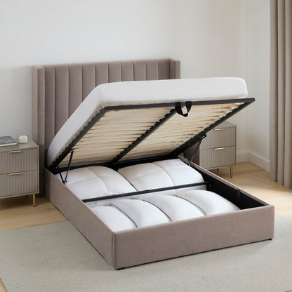 Madison Ottoman Storage Bed - Taupe - DUSK