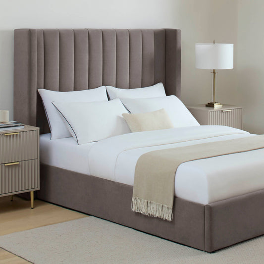 Madison Ottoman Storage Bed - Taupe - DUSK