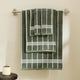 Madrid Fine Stripe Cotton Towel Collection - Fern/ Natural - DUSK