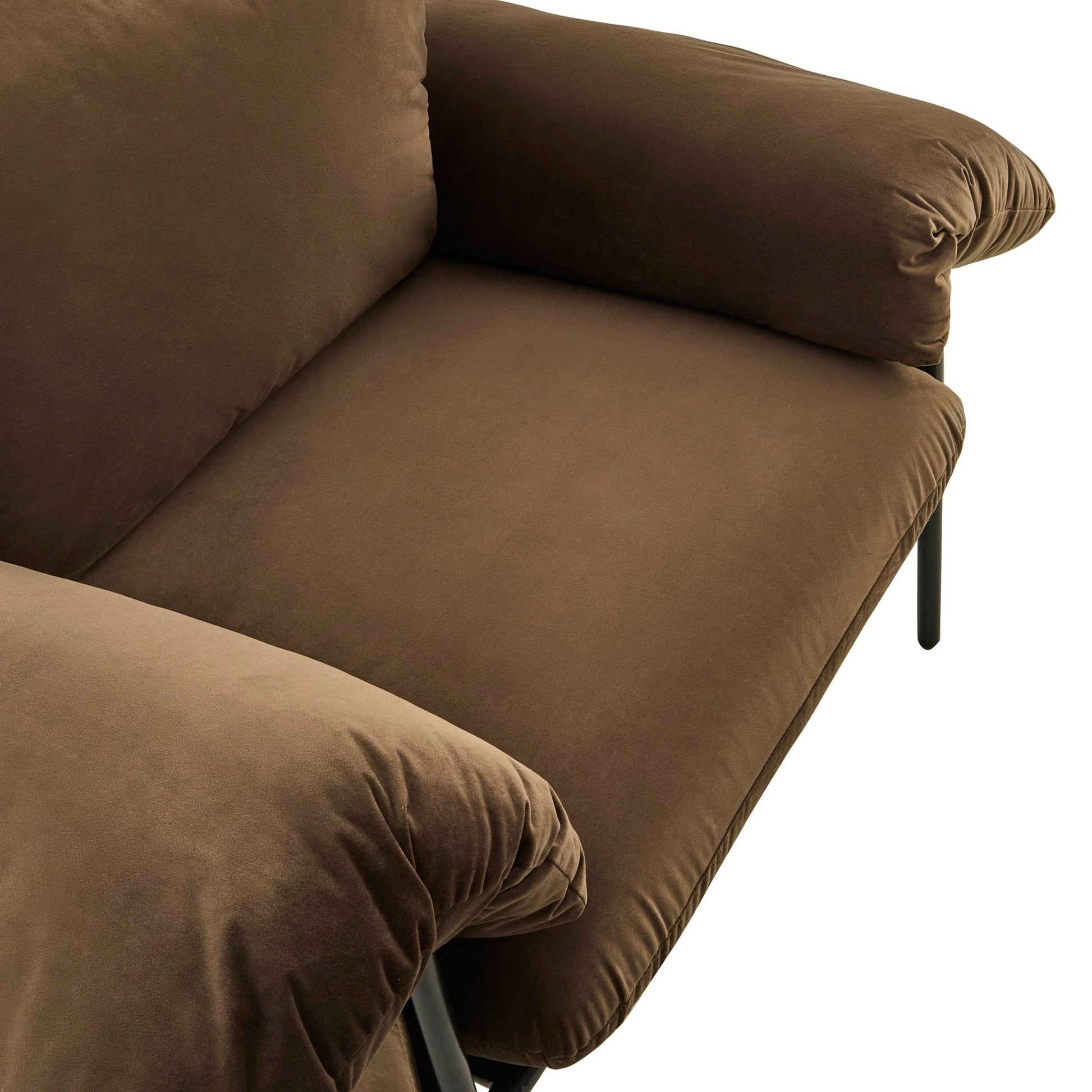 Maeve Slouched Accent Chair - Cappuccino - DUSK