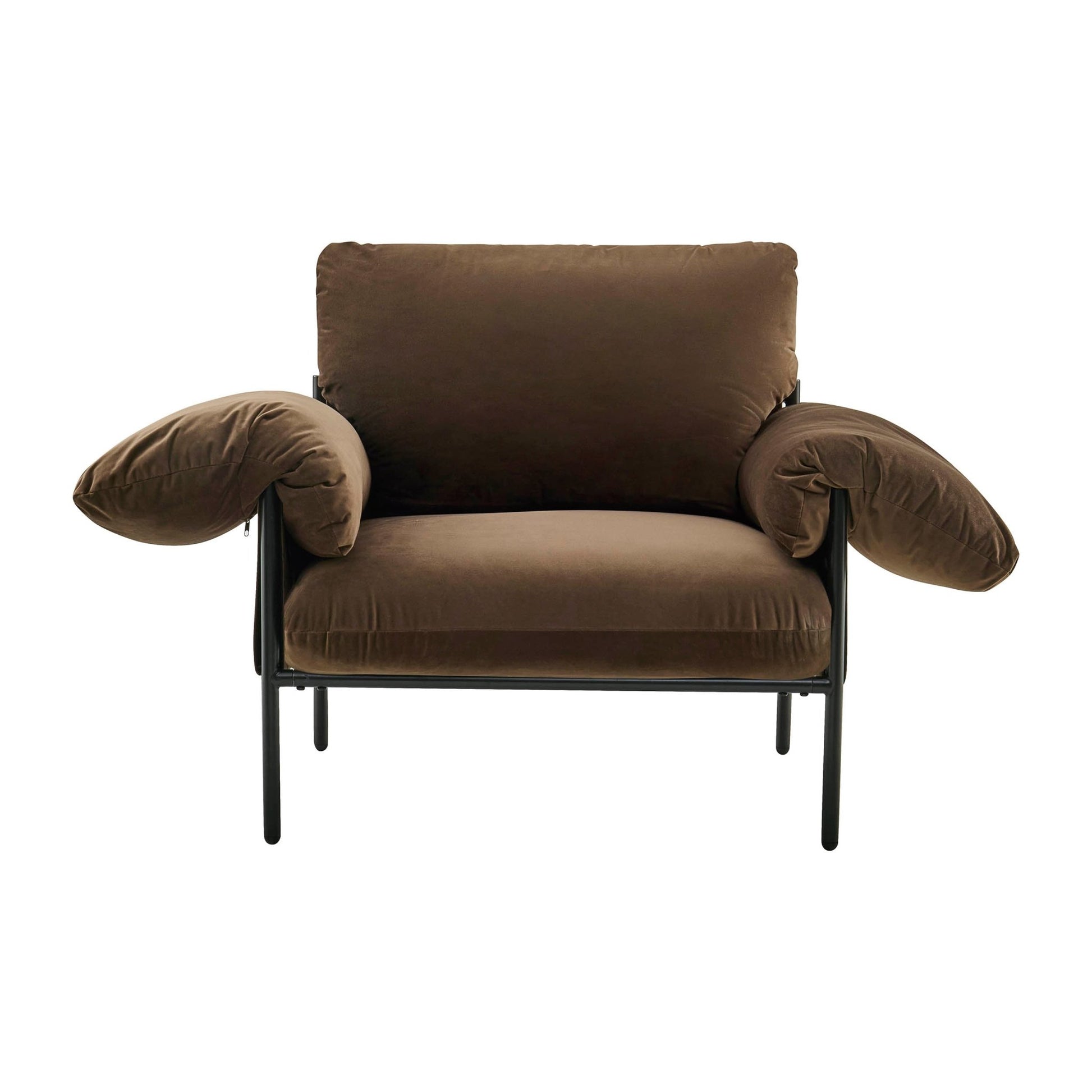 Maeve Slouched Accent Chair - Cappuccino - DUSK