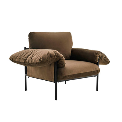 Maeve Slouched Accent Chair - Cappuccino - DUSK