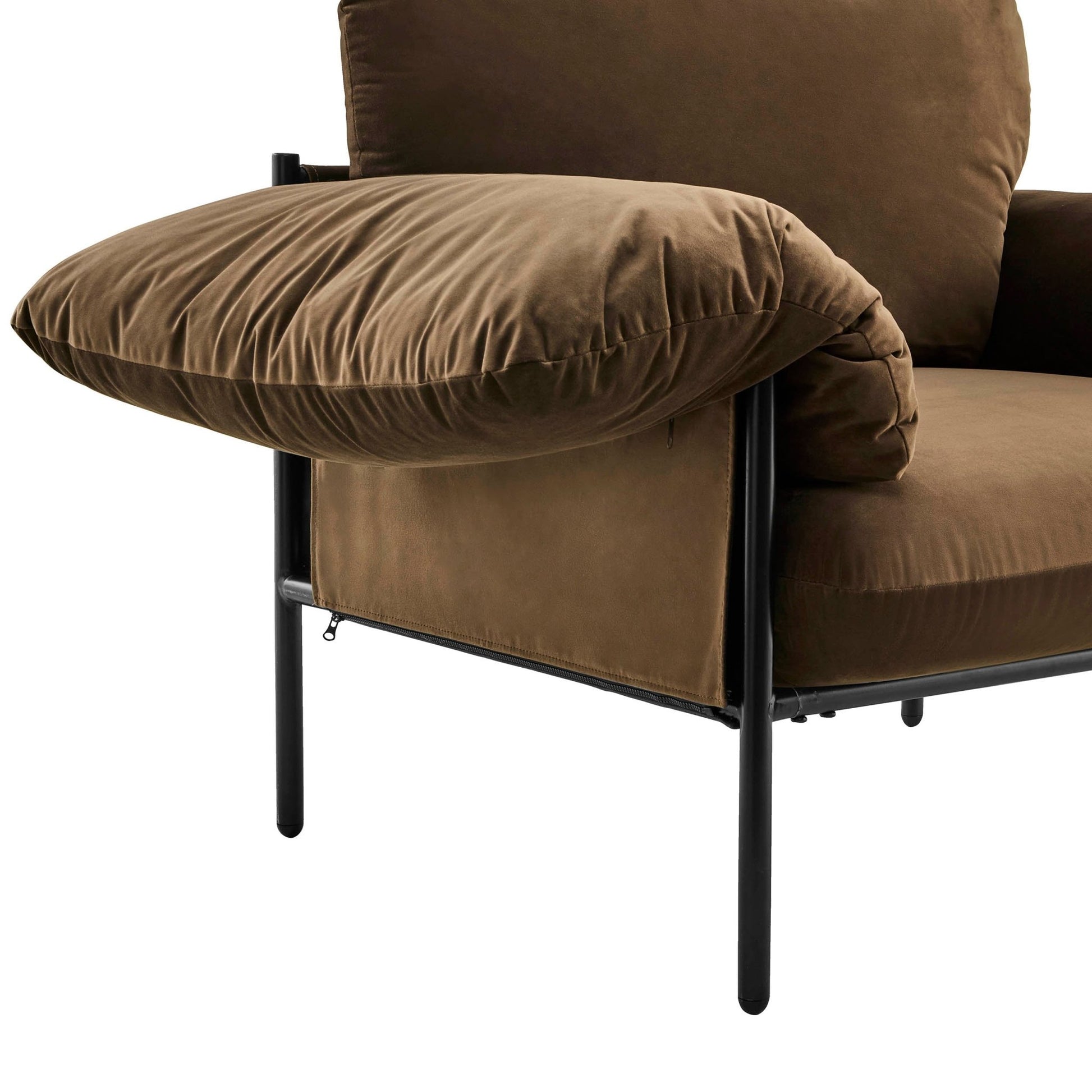 Maeve Slouched Accent Chair - Cappuccino - DUSK