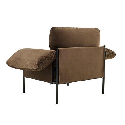 Maeve Slouched Accent Chair - Cappuccino - DUSK