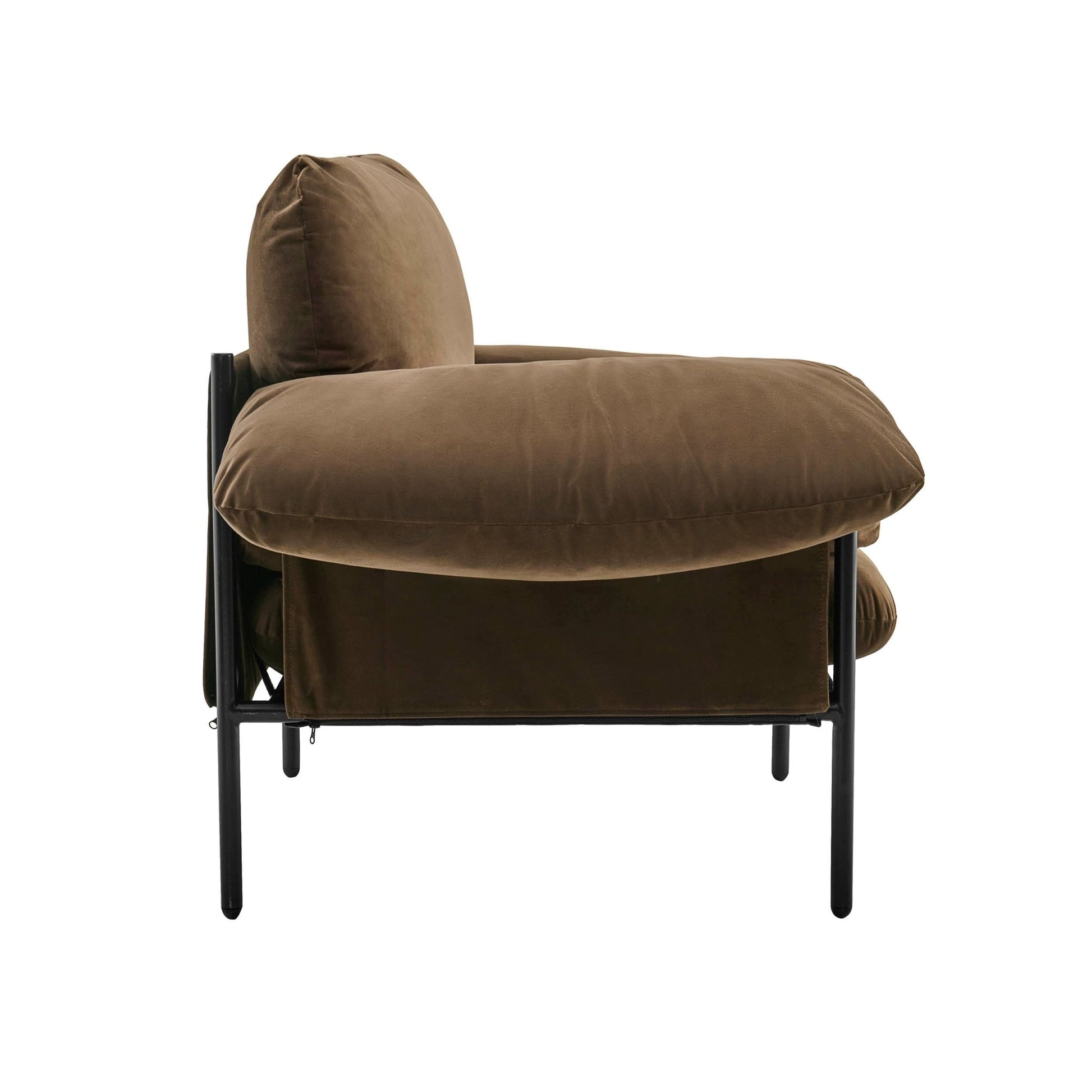 Maeve Slouched Accent Chair - Cappuccino - DUSK