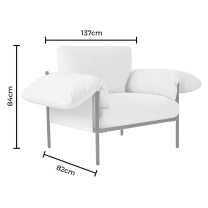 Maeve Slouched Accent Chair - Cappuccino - DUSK