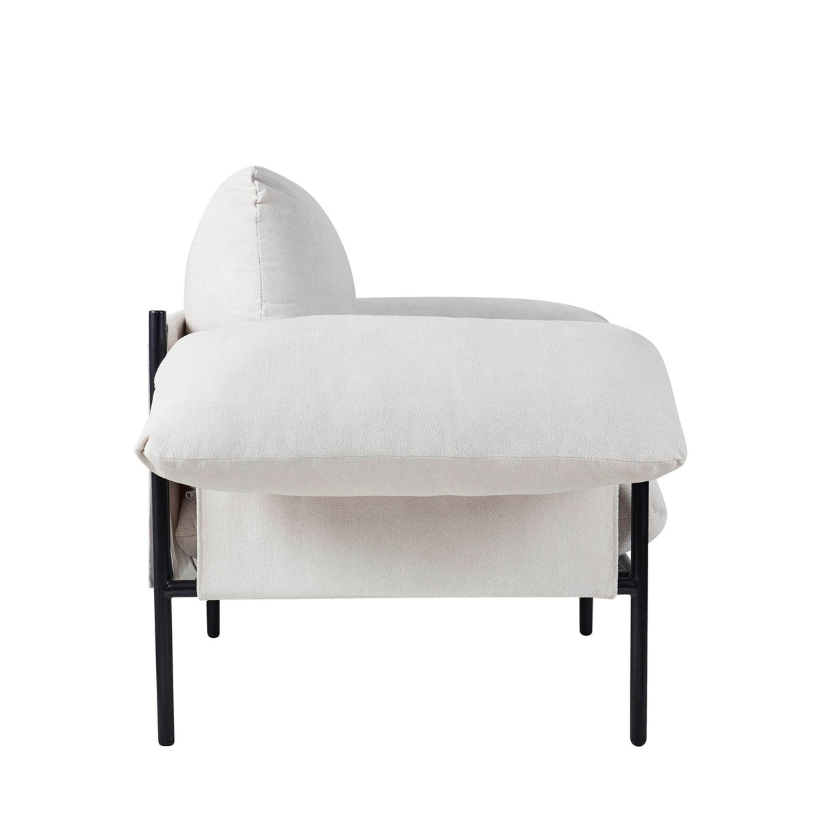 Maeve Slouched Accent Chair - Chenille Ivory - DUSK