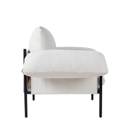Maeve Slouched Accent Chair - Chenille Ivory - DUSK