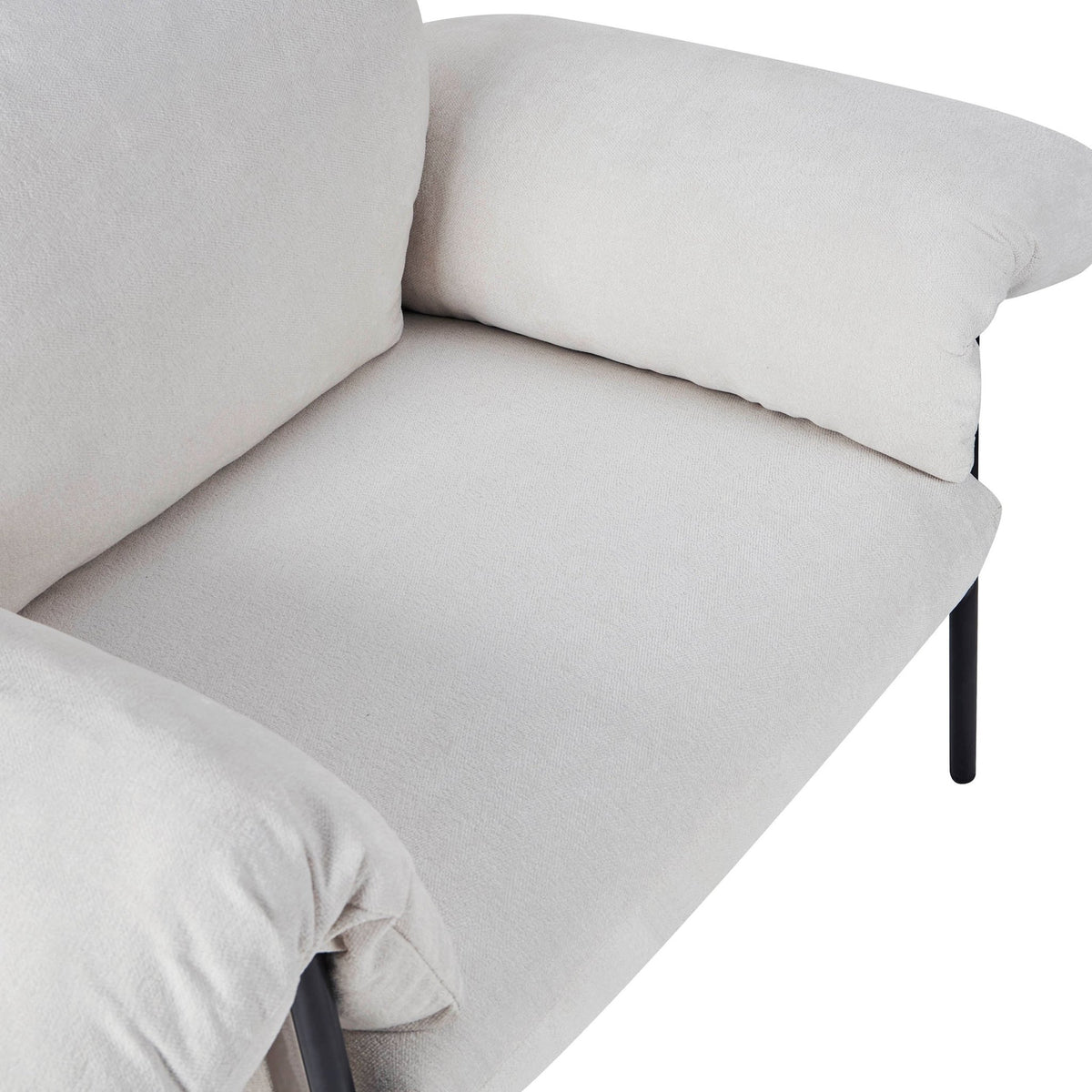 Maeve Slouched Accent Chair - Chenille Ivory - DUSK