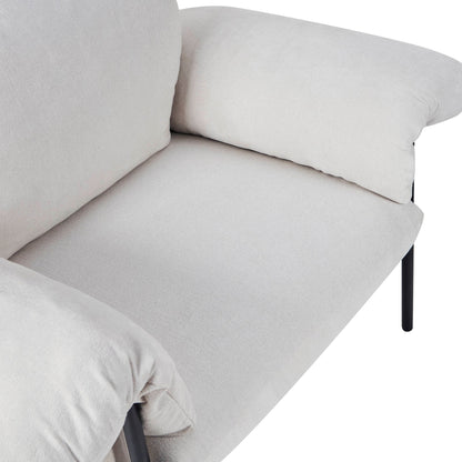 Maeve Slouched Accent Chair - Chenille Ivory - DUSK
