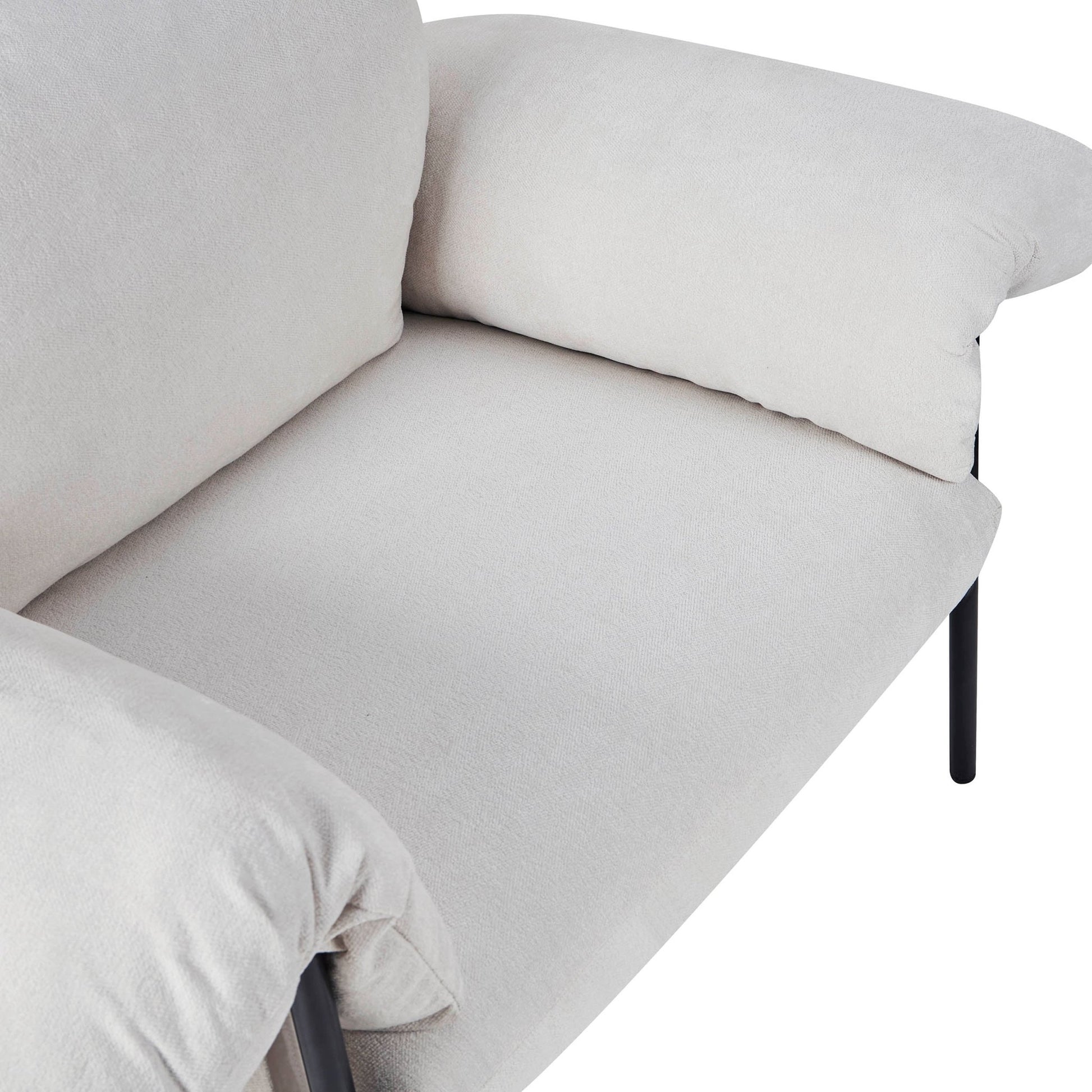 Maeve Slouched Accent Chair - Chenille Ivory - DUSK