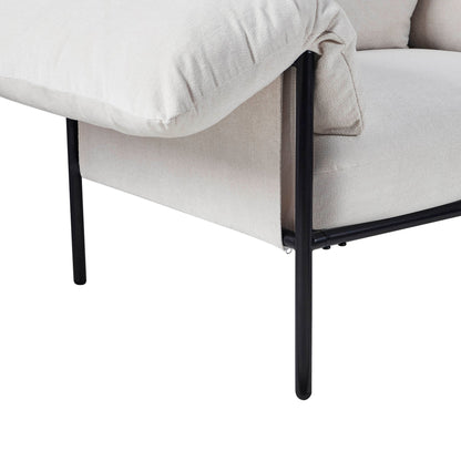 Maeve Slouched Accent Chair - Chenille Ivory - DUSK