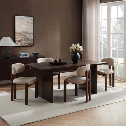 Maisie 4 - 6 Seater Dining Table - Walnut Wood - DUSK