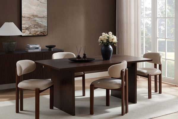 Maisie 4 - 6 Seater Dining Table - Walnut Wood - DUSK