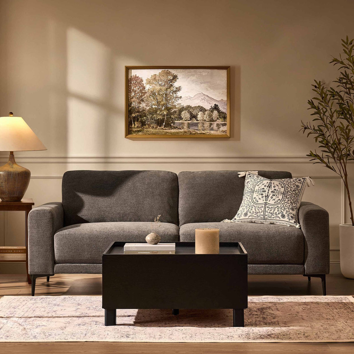 Malibu 3 Seater Sofa - Chenille Ash Grey - DUSK
