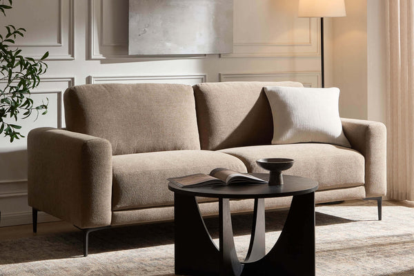 Malibu 3 Seater Sofa - Chenille Mushroom - DUSK