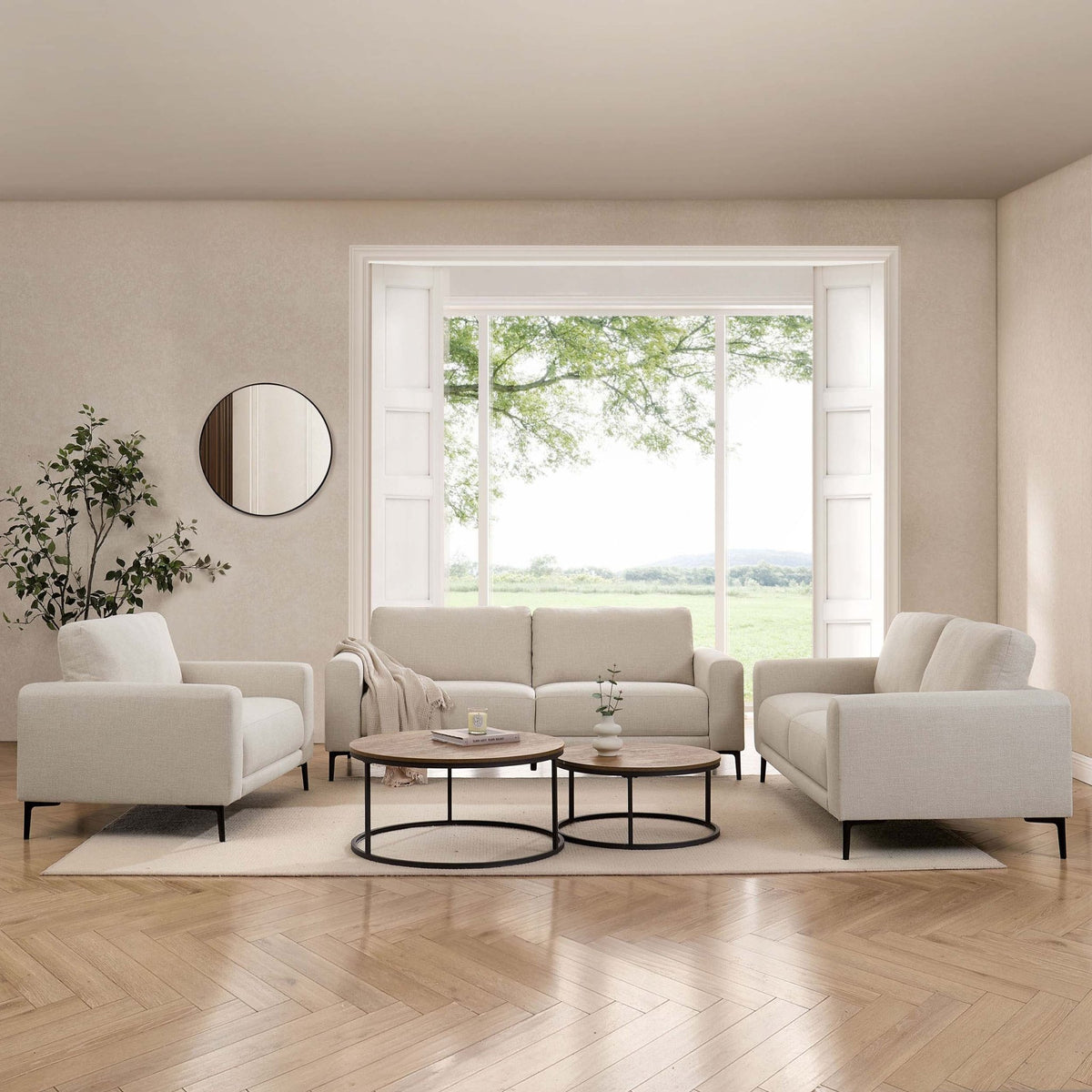 Malibu Loveseat - Beige - DUSK
