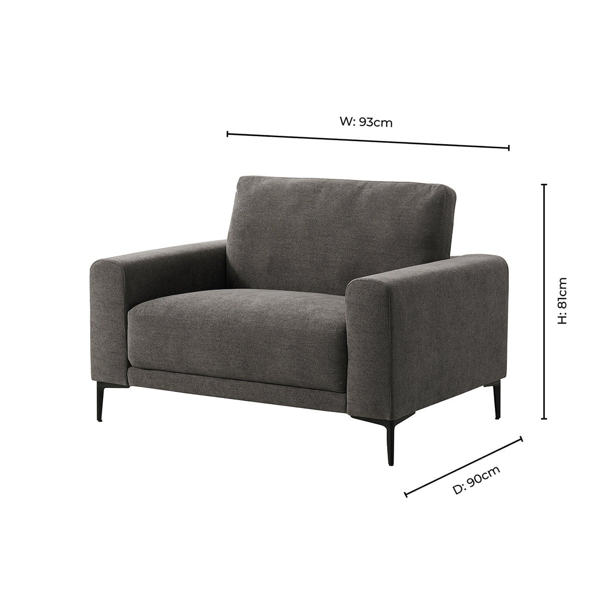 Malibu Loveseat - Chenille Ash Grey - DUSK