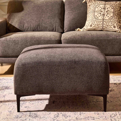 Malibu Pouffe - Chenille Ash Grey - DUSK
